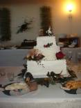 Wedding cake Basketweave and Fondant Cross